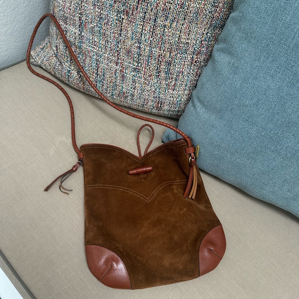 Isabel Marant Tan Suede Crossbody Bag